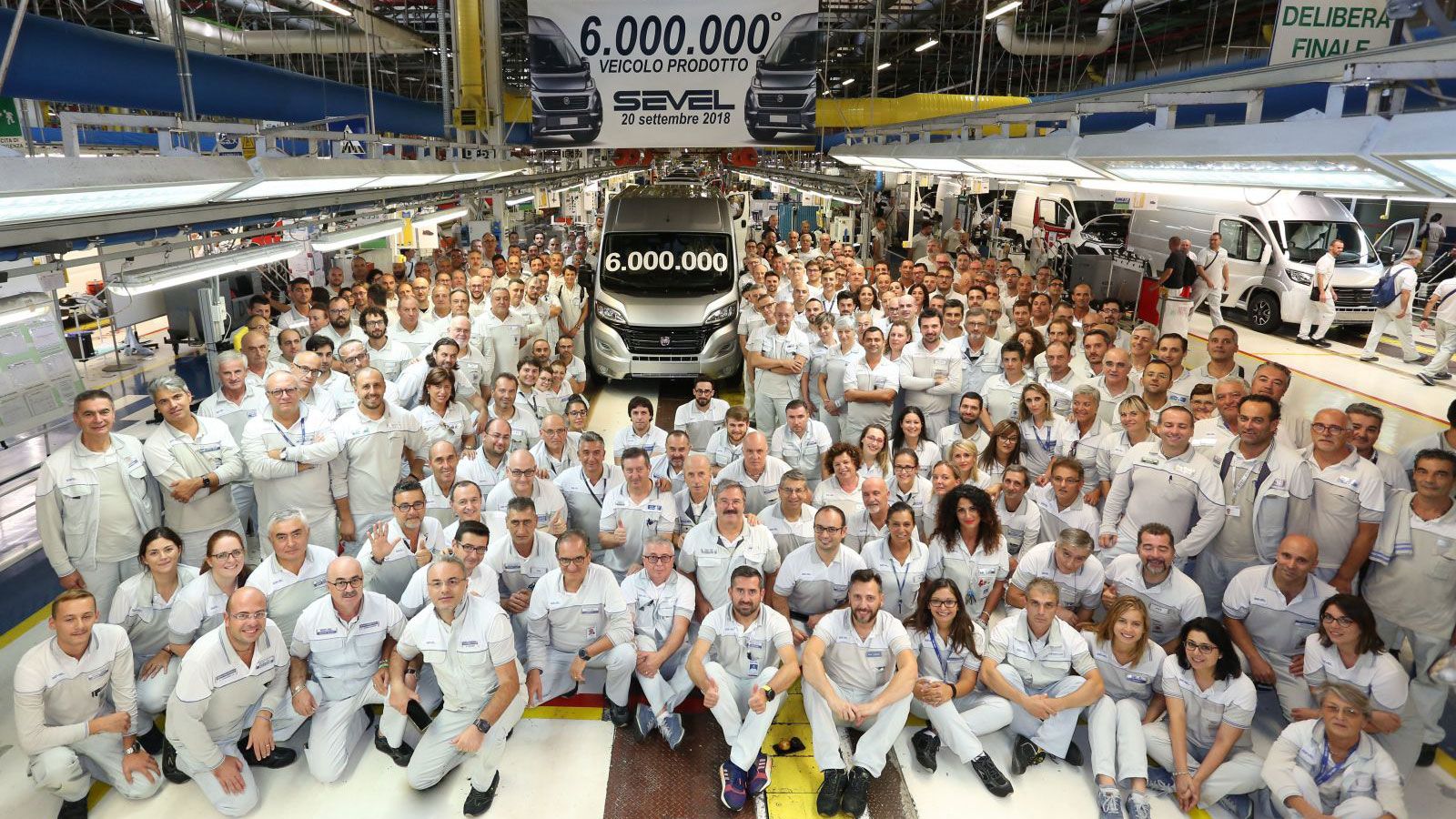 Ένα Fiat Ducato CNG ήταν το αυτοκίνητο που σηματοδότησε τη σημαντική στιγμή της παραγωγής του υπ΄αριθμόν 6 εκατ. οχήματος.