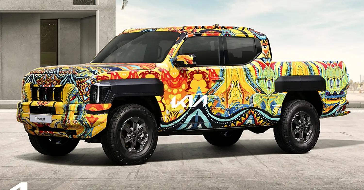 KIA Tasman: Με καμουφλάζ η πρώτη επίσημη εικόνα του