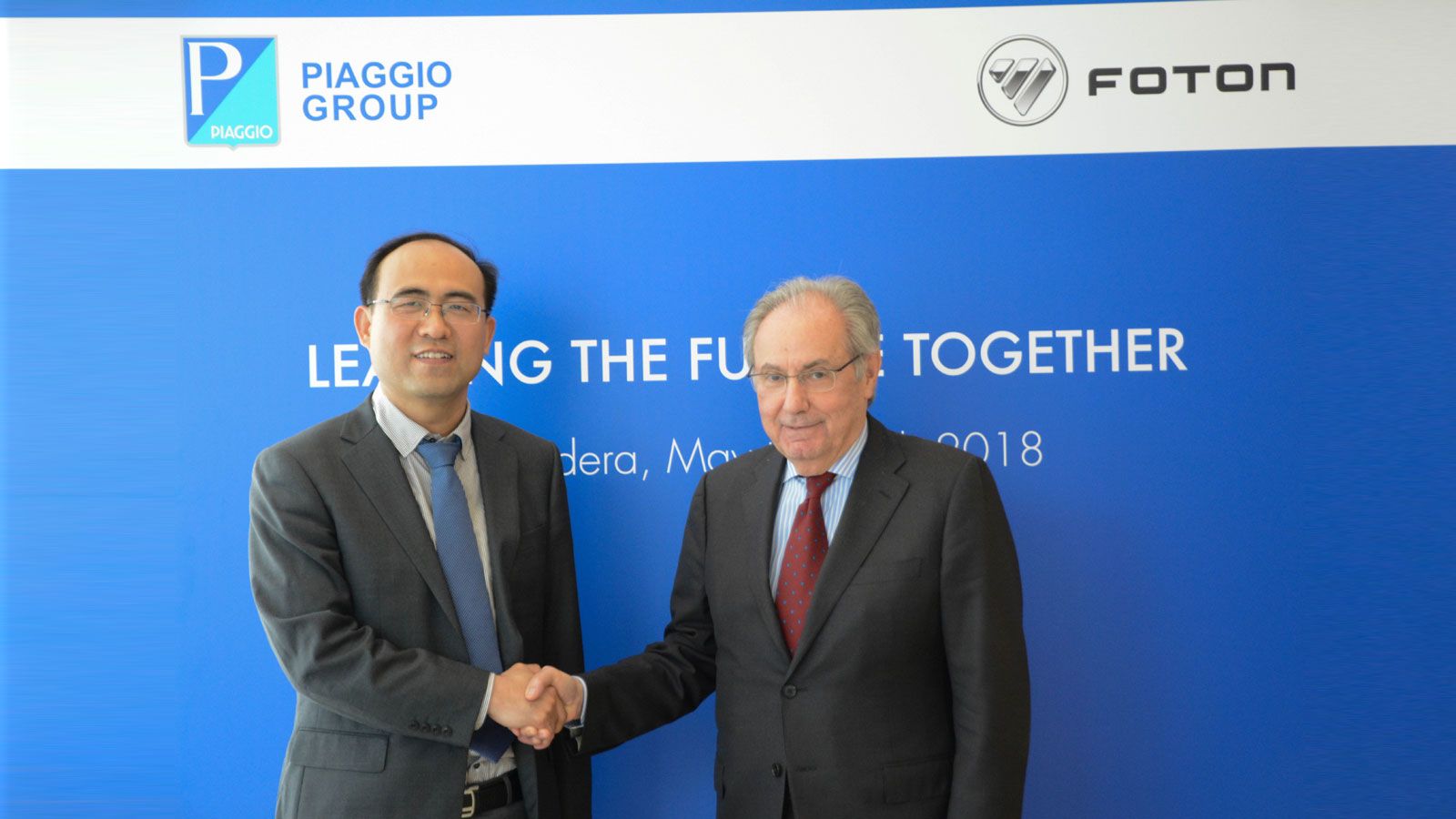 Έδωσαν τα χέρια οι δύο ισχυροί άνδρες της Piaggio και της Foton Motor Group για την ανάπτυξη και κατασκευή μιας νέας σειράς ελαφρών επαγγελματικών.