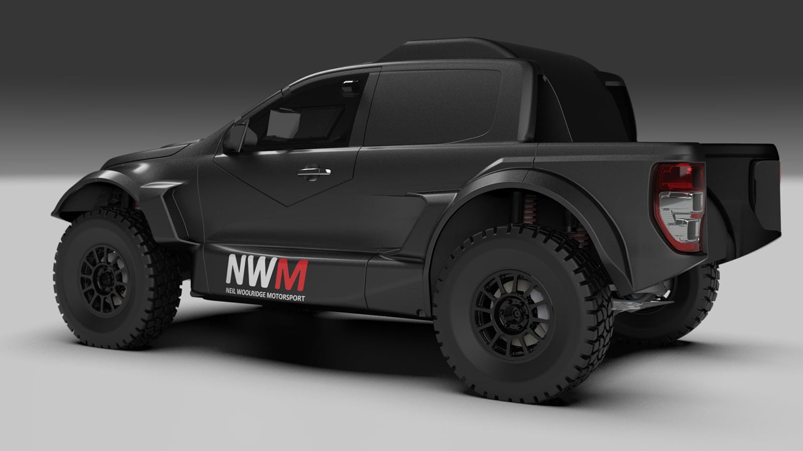 Το νέο αγωνιστικό Pick-Up κατηγορίας Τ1+ χρησιμοποιεί υψηλής τεχνολογίας ίνες άνθρακα, διατηρώντας τις πόρτες που ανοίγουν προς τα πάνω, που αποτελούν