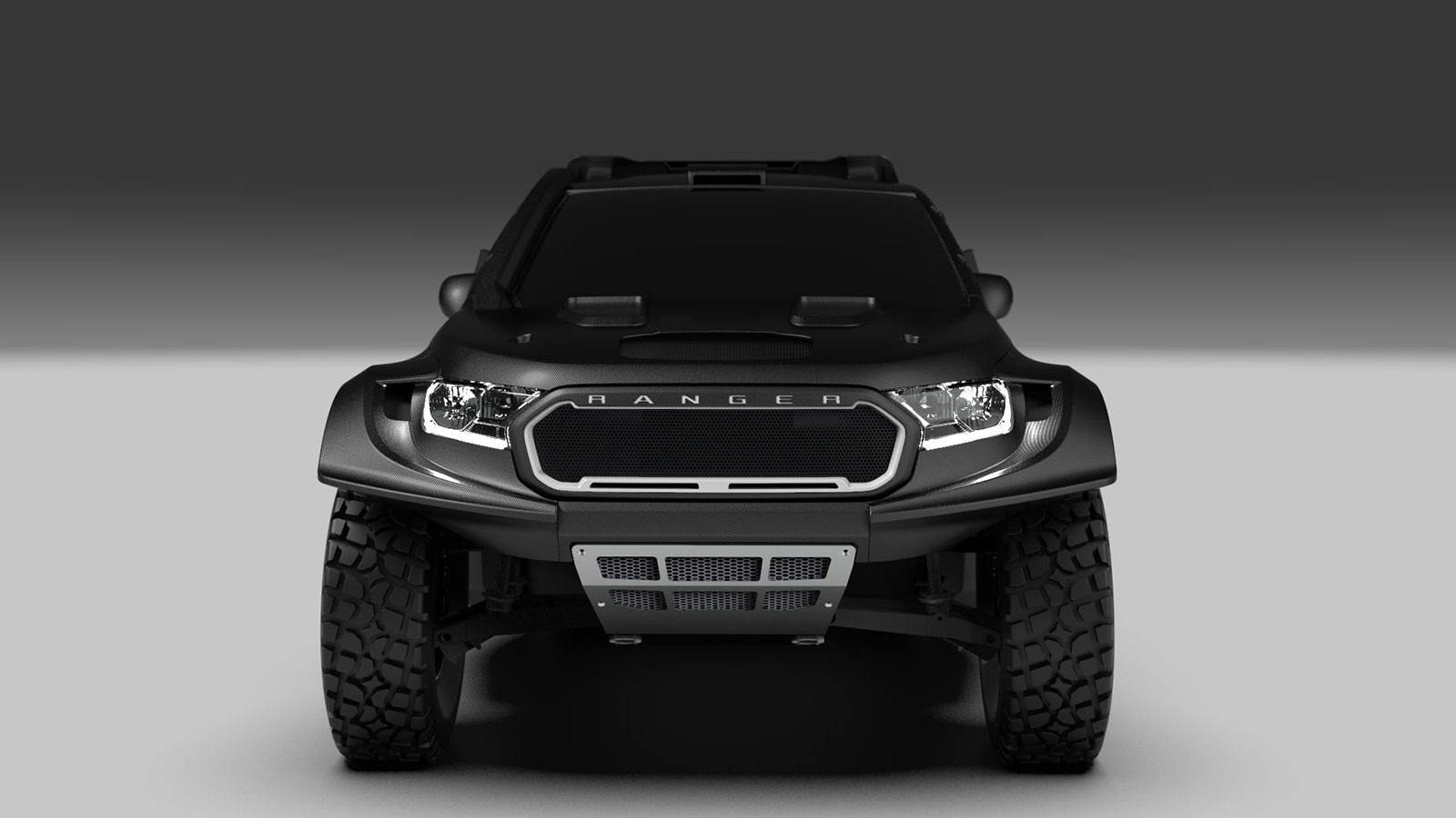 Το Pick-Up είναι 300 χλστ. πιο πλατύ (2,3 μέτρα συνολικά) από το μοντέλο παραγωγής και φέρει φουσκωμένους θόλους, προκειμένου να χωράνε οι τροχοί των 