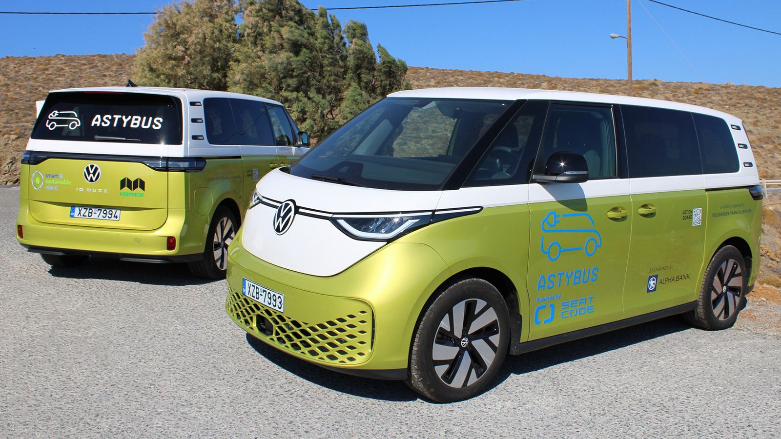 Στις υπηρεσίες shuttle service «AstyBus» της Αστυπάλαις, εντάχθηκαν πρόσφατα τρία VW ID. Buzz, που είναι διαθέσιμα για χρήση από το κοινό για πρώτη φο