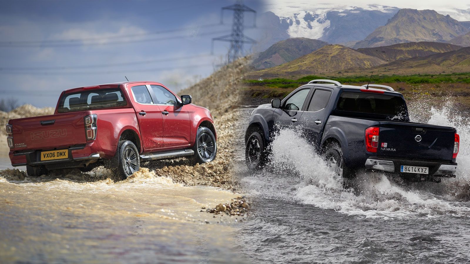 Μεγαλύτερη απόσταση από το έδαφος για το Isuzu D-Max, αλλά καλύτερες γωνίες εμποδίων για το Nissan Navara.