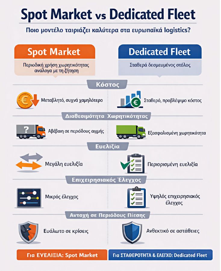 Dedicated fleets: Γιατί οι επιχειρήσεις αφήνουν το spot market στα ευρωπαϊκά logistics
