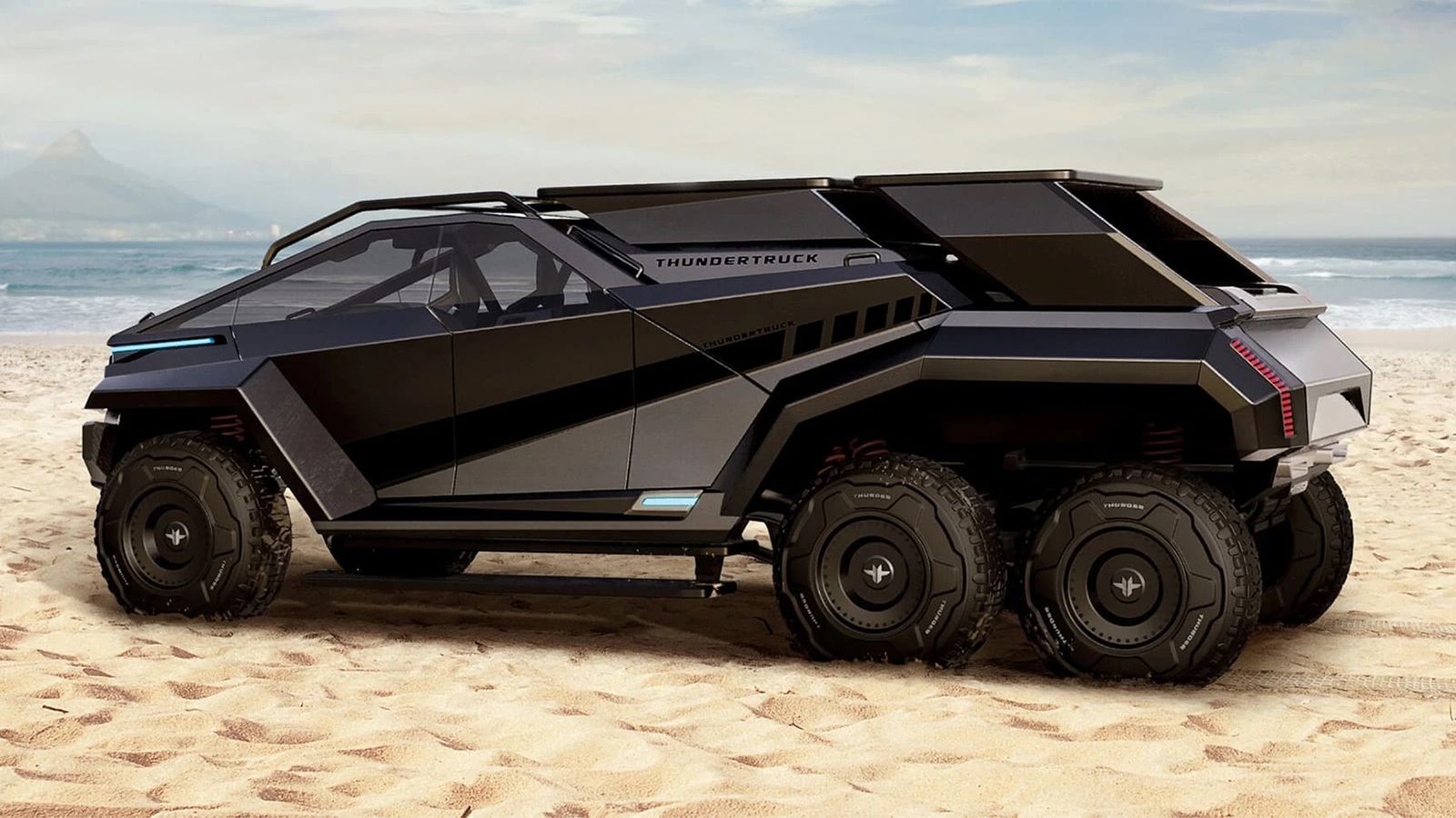 Με την προσάρτηση του TT Range Extender στο πίσω μέρος, το Thundertruck γίνεται 6x6, μεγαλώνει, αγριεύει και πάει πιο μακριά με μία φόρτιση.