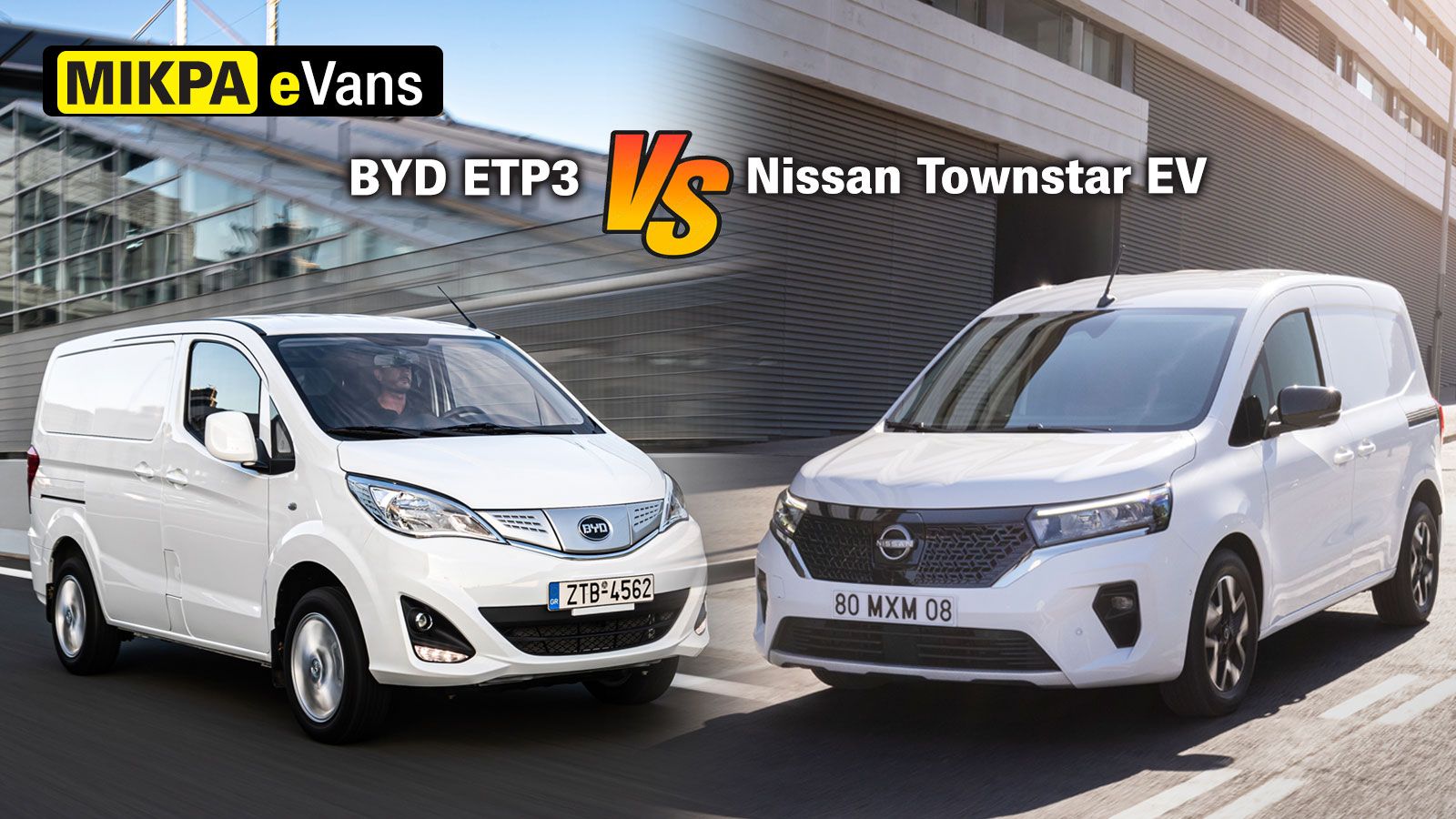 BYD ETP3 VS Nissan Townstar EV: Δύο Μικρά e-Vans σε... κόντρα