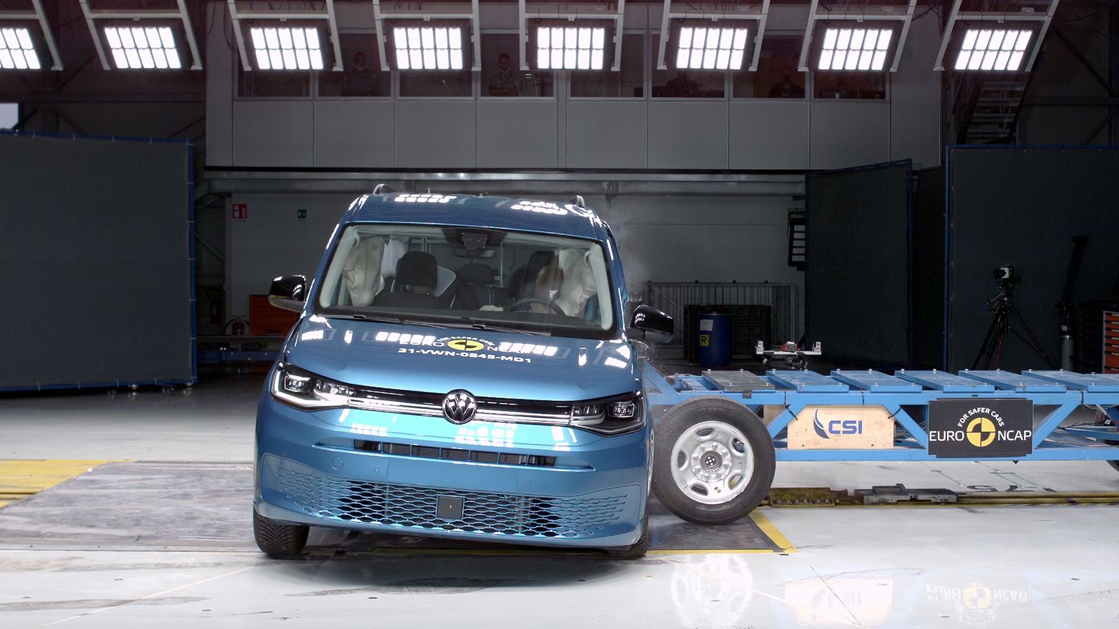 Συνολικά πολύ καλή ήταν η επίδοση του νέου VW Caddy Komb σε όλες τις δοκιμασίες που το υπέβαλε ο Euro NCAP.