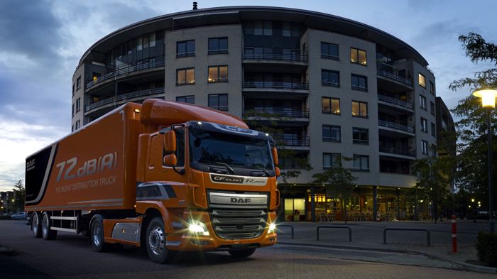 Το νέο DAF CF Silent που θα παρουσιαστεί στην προσεχή IAA 2014 εκπέμπει λιγότερα από 72 dB θορύβου κατά την λειτουργία του. 