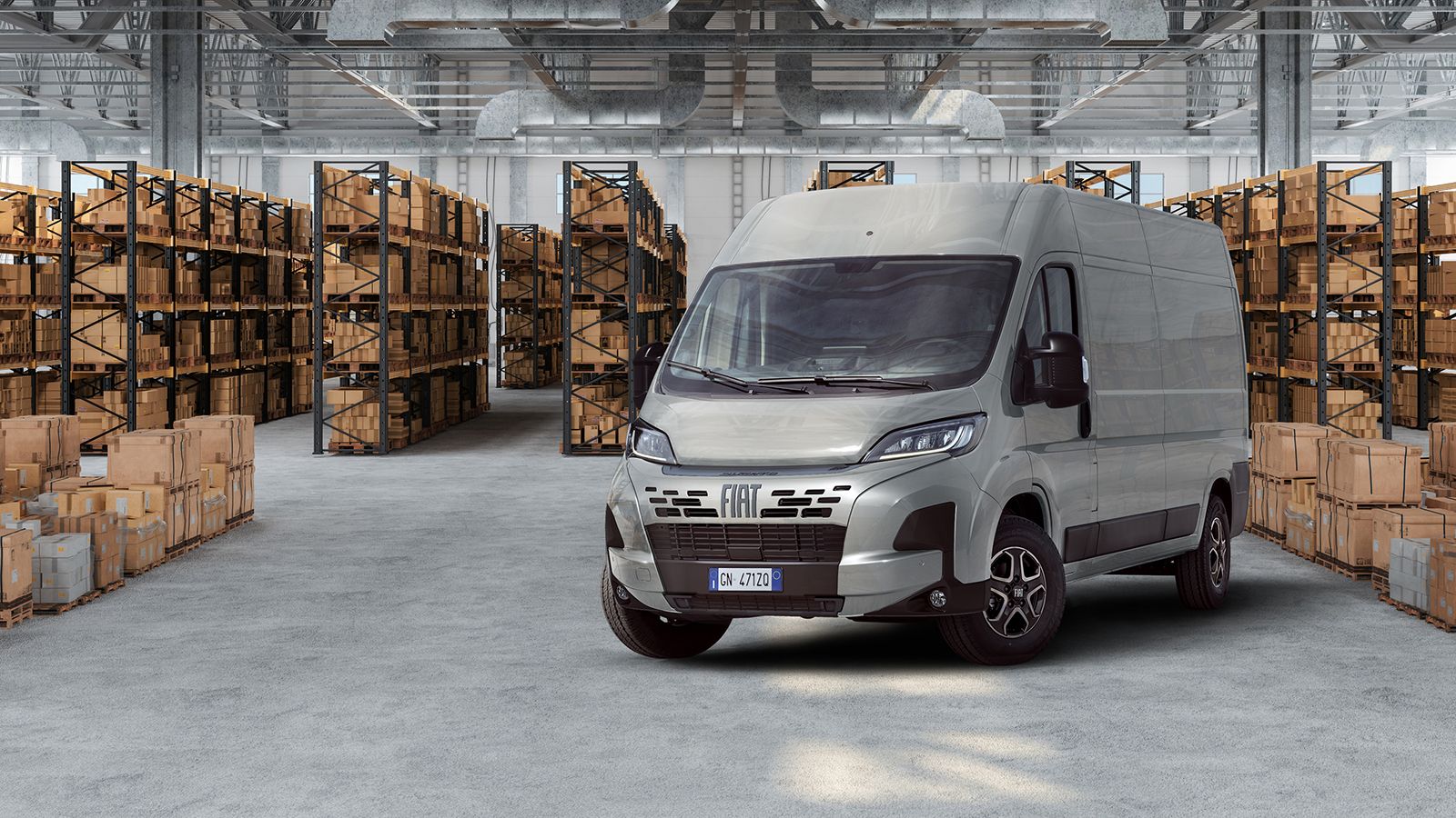 στατικό, Fiat Ducato Van, εμπρός ¾ μέσα σε αποθήκη