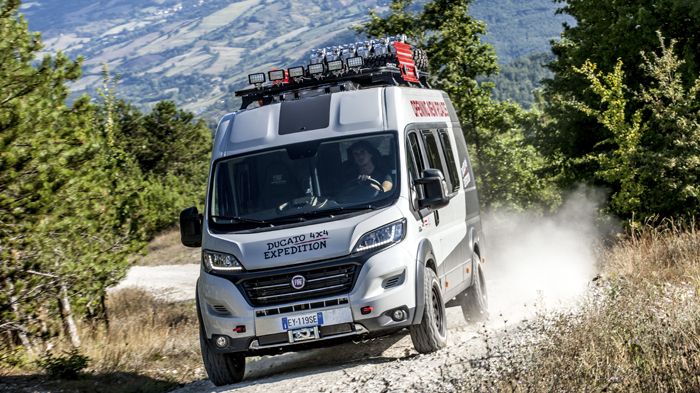 Το πρωτότυπο Fiat Ducato 4x4 Expedition αποτελεί ένα εξαιρετικά ευέλικτο και πολυδύναμο αυτοκινούμενο τροχόσπιτο. 