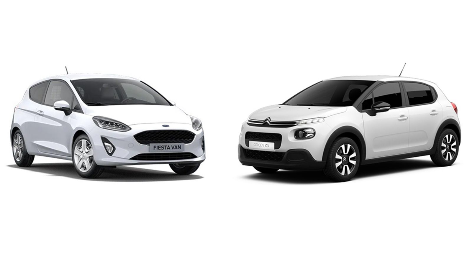 Συγκρίνουμε τα Citroen C3 Enterprise και Ford Fiesta Van.