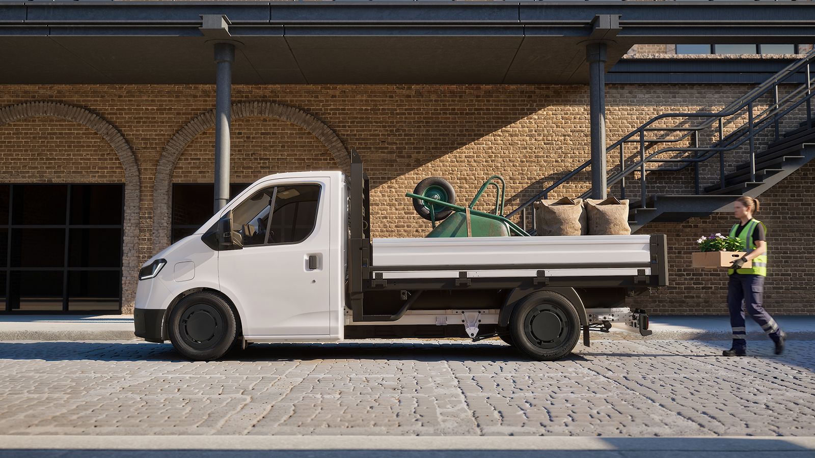 Ford Transit City Chassis Cab με ανοιχτή καρότσα και επαγγελματικό εξοπλισμό.