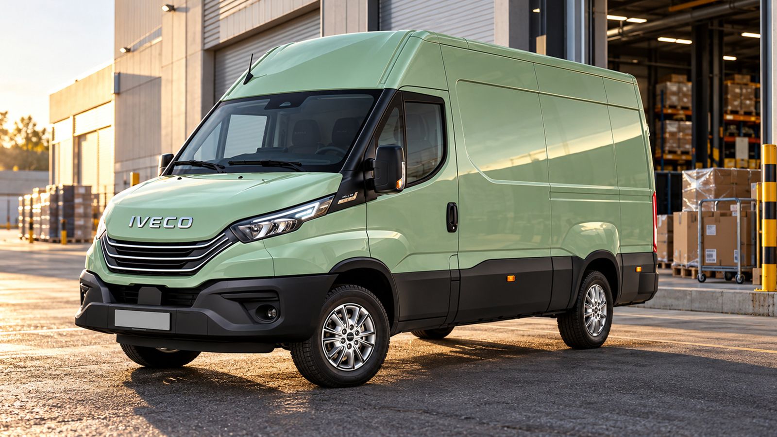 IVECO Daily σε περιβάλλον διανομών, όπου οι συχνές εκκινήσεις αναδεικνύουν τη χρησιμότητα του αυτόματου HI-MATIC.