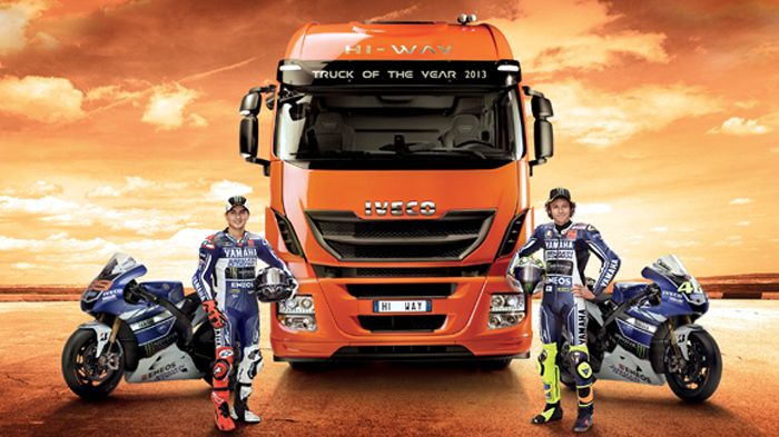 Για μια ακόμη χρονιά, η Iveco Trucks θα υποστηρίξει τις προσπάθειες της Yamaha Factory Racing Team με αναβάτες τους J. Lorenzo και V. Rossi. 