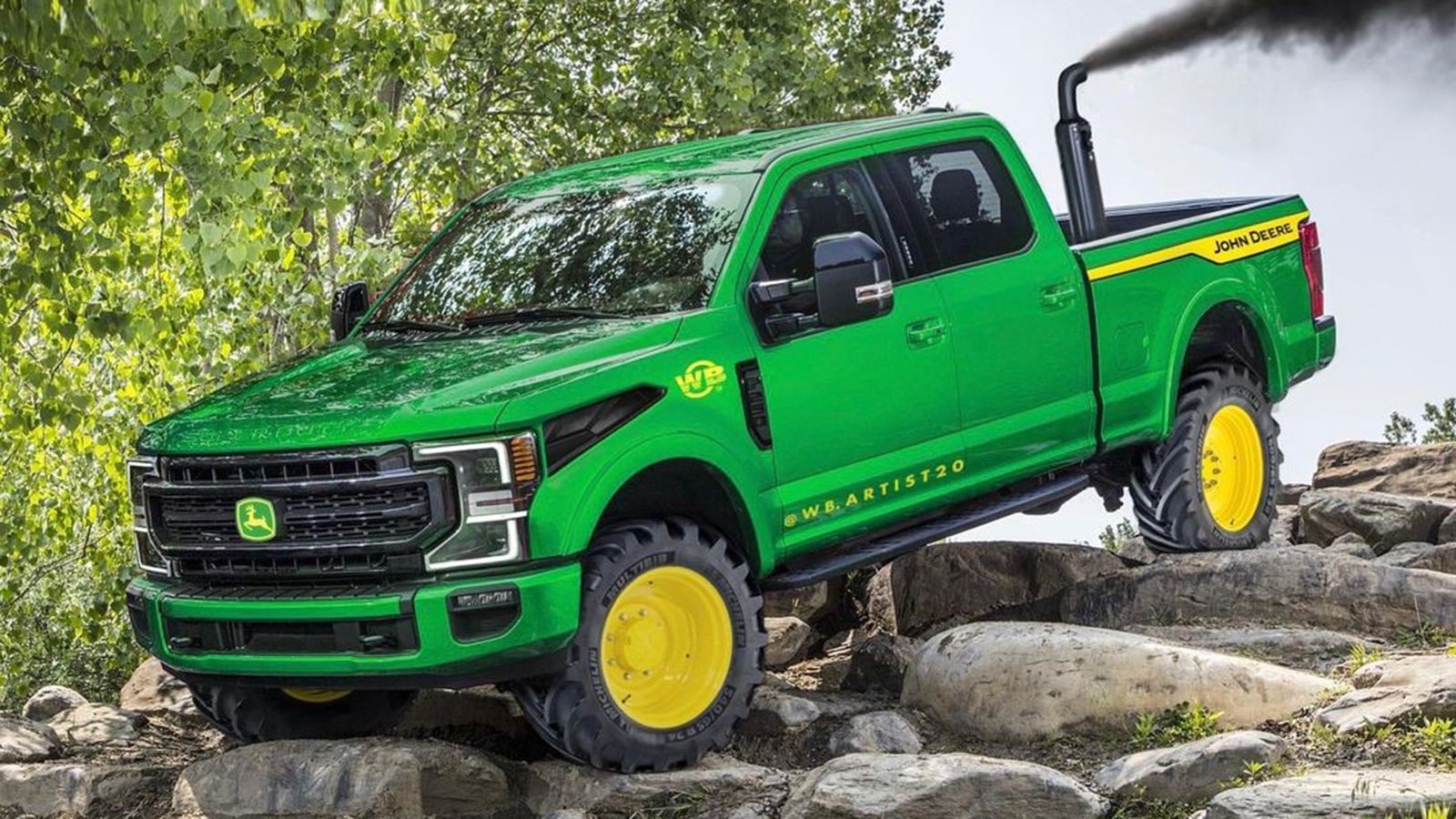 Η ψηφιακή πένα του Oscar Vargas δημιούργησε το Ford F-250 John Deere Edition.