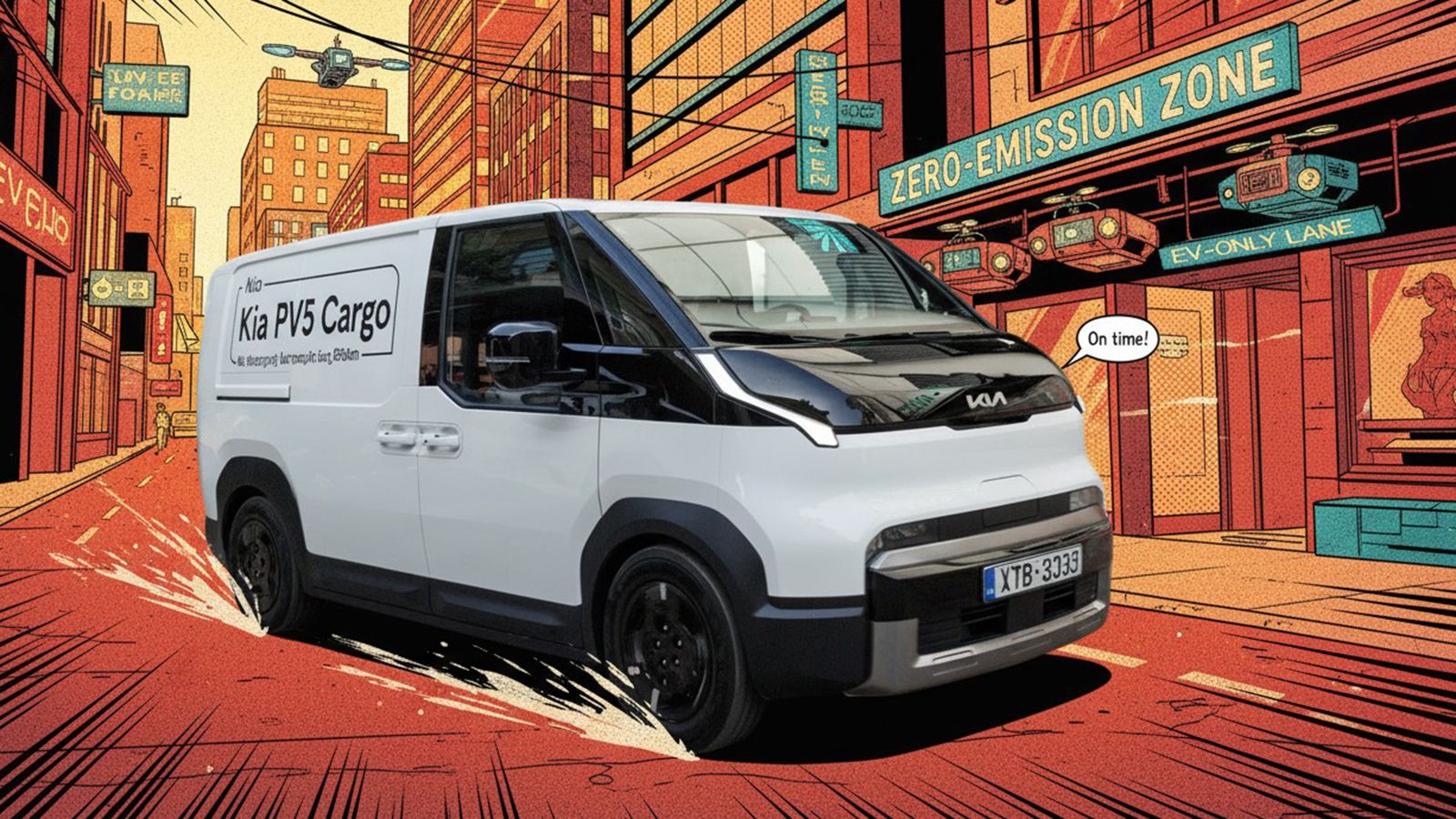 Kia PV5 Cargo: σε κίνηση πλανική 3/4