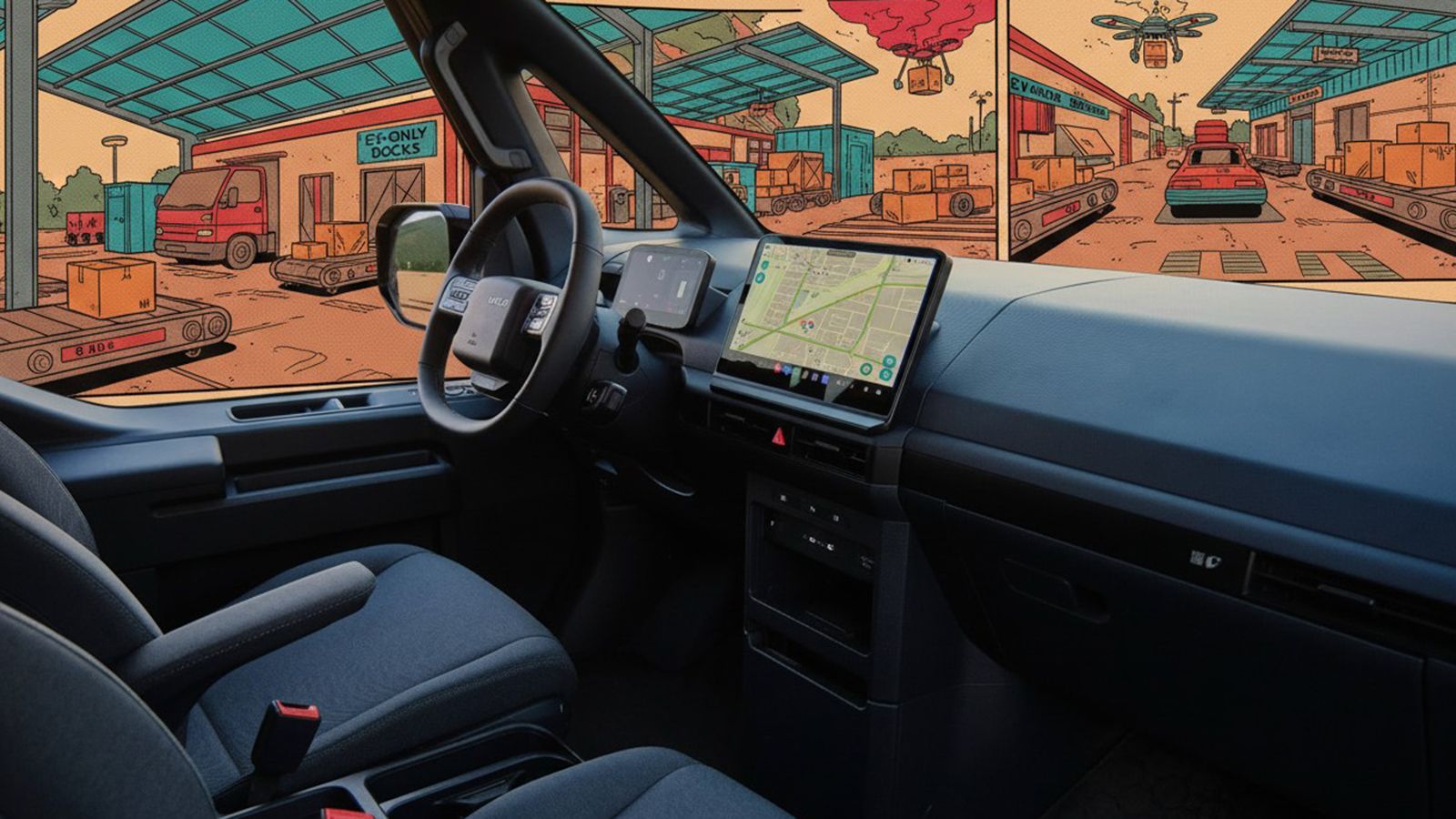 Kia PV5 Cargo: εσωτερικό καμπίνας επιβατών