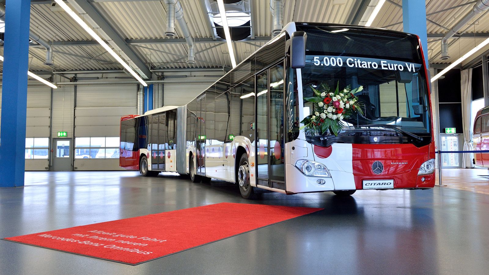 Το εν λόγω μοντέλο είναι το Νο 5.000 Mercedes-Benz Citaro Euro6 που παράγεται και μάλιστα σε λιγότερο από 2 έτη από την έναρξη κατασκευής του.