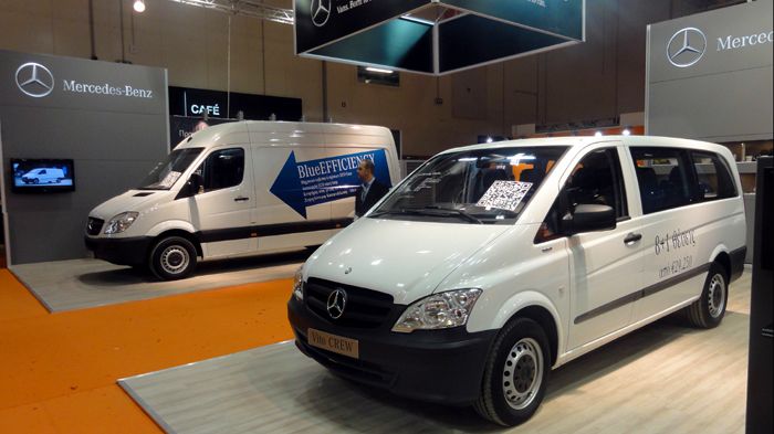 Τα ελαφρά επαγγελματικά της Mercedes-Benz μονοπώλησαν το ενδιαφέρον των επισκεπτών κατά τη διάρκεια της 8ης Διεθνούς Εκθέσεως HO.RE.CA. 2013.