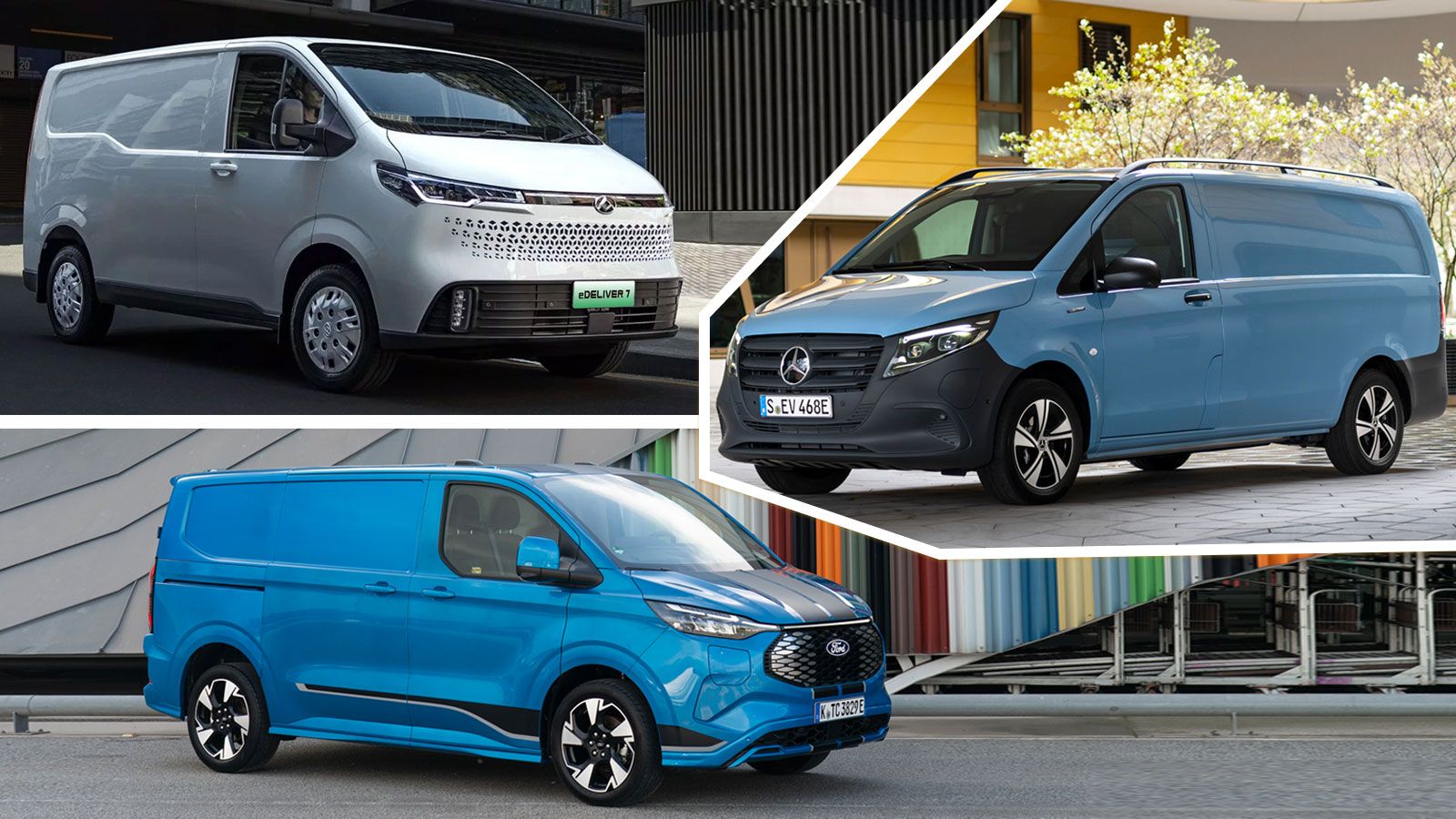 Ford E-Transit Custom, Mercedes-Benz eVito και Maxus eDeliver 7, τρία μεσαία ηλεκτρικά Vans του 2026.