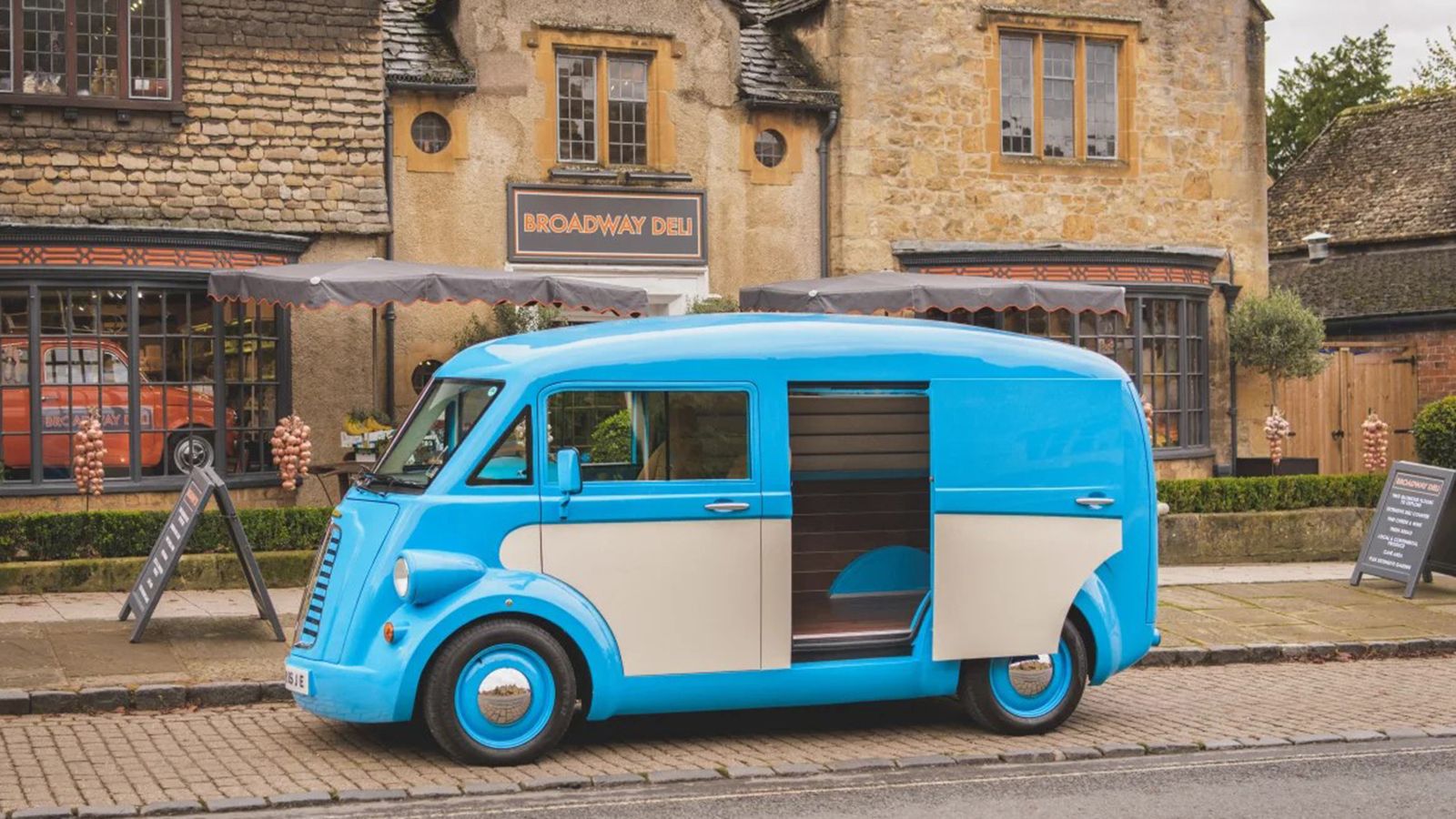Morris JE Electric Van: στατικό, πλευρική όψη