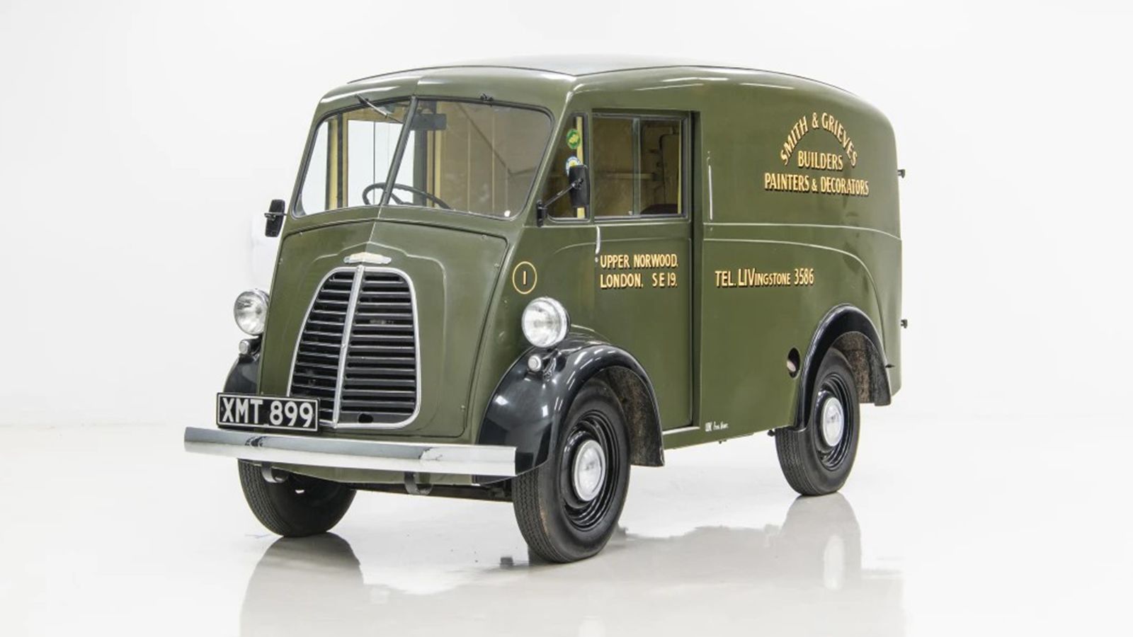 Morris J-Type Van 1950: στατικό, studio, εμπρός όψη