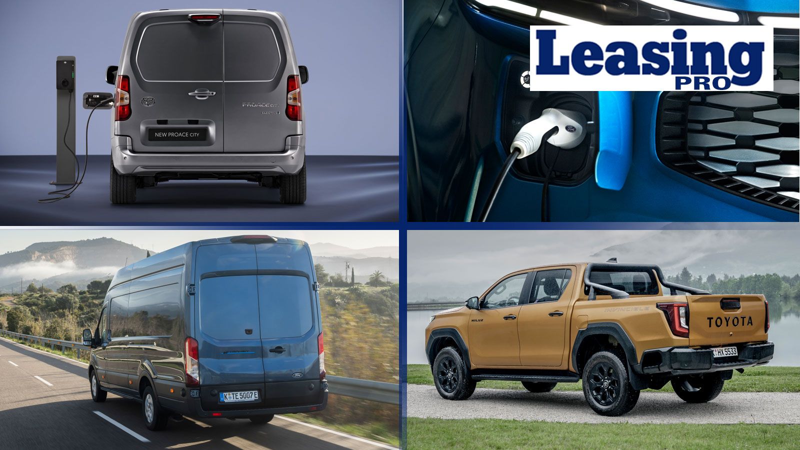 Μιξη εικόνων, Citroen C3 Van, Ford Transit Custom & Transit Van, Toyota Hilux & Proace City, χώρος φόρτωσης, διαδικασία φόρτισης, κίνηση στον δρόμο