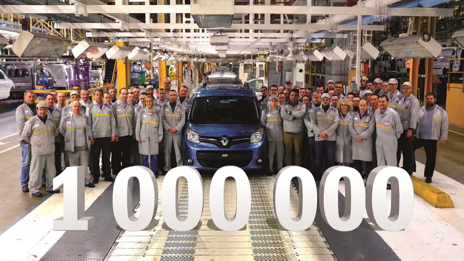 Η παραγωγή του Renault Kangoo στο εργοστάσιο του Mauberge (Γαλλία) συμπλήρωσε 1 εκ. οχήματα από το 2007. 