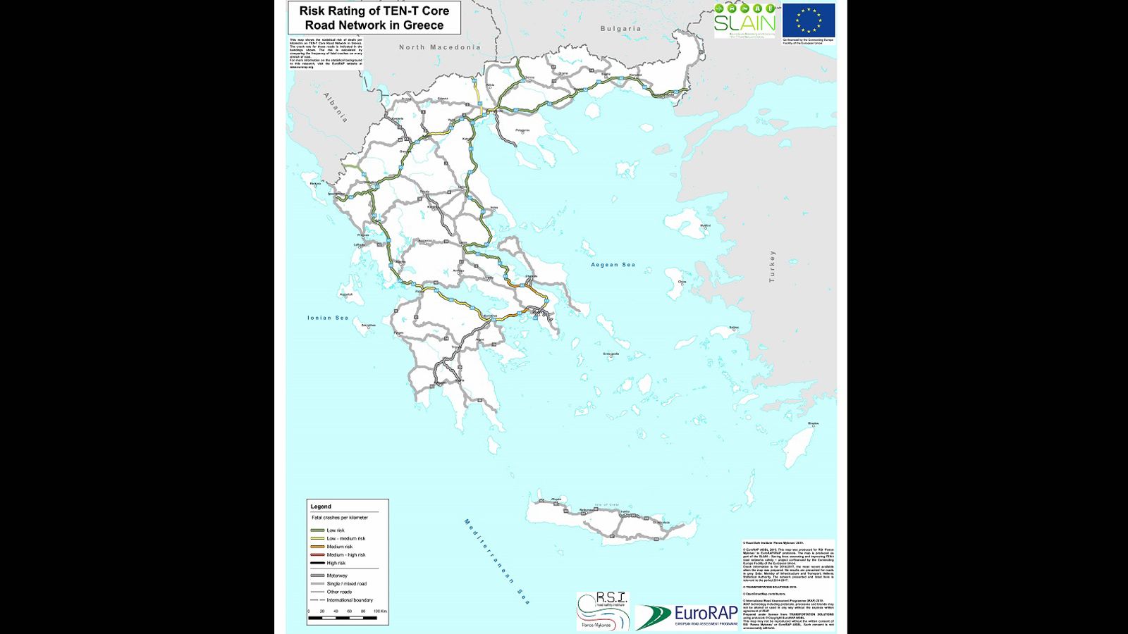 Χάρτης επικινδυνότητας του οδικού δικτύου