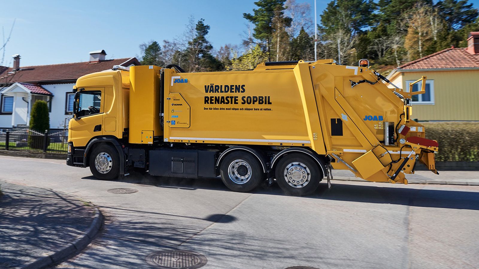Ένα ηλεκτρικό Scania με κυψέλες καυσίμου της Powercell Sweden και υπερκατασκευή της JOAB, έχει αναλάβει εδώ και λίγο καιρό την αποκομιδή απορριμμάτων
