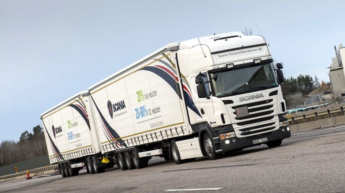 Η Scania ευελπιστεί να εμφανίσει σημαντικά βελτιωμένα αποτελέσματα στη μεταφορά φορτίων κάνοντας χρήση φορτηγών με μήκος 31,5μ.