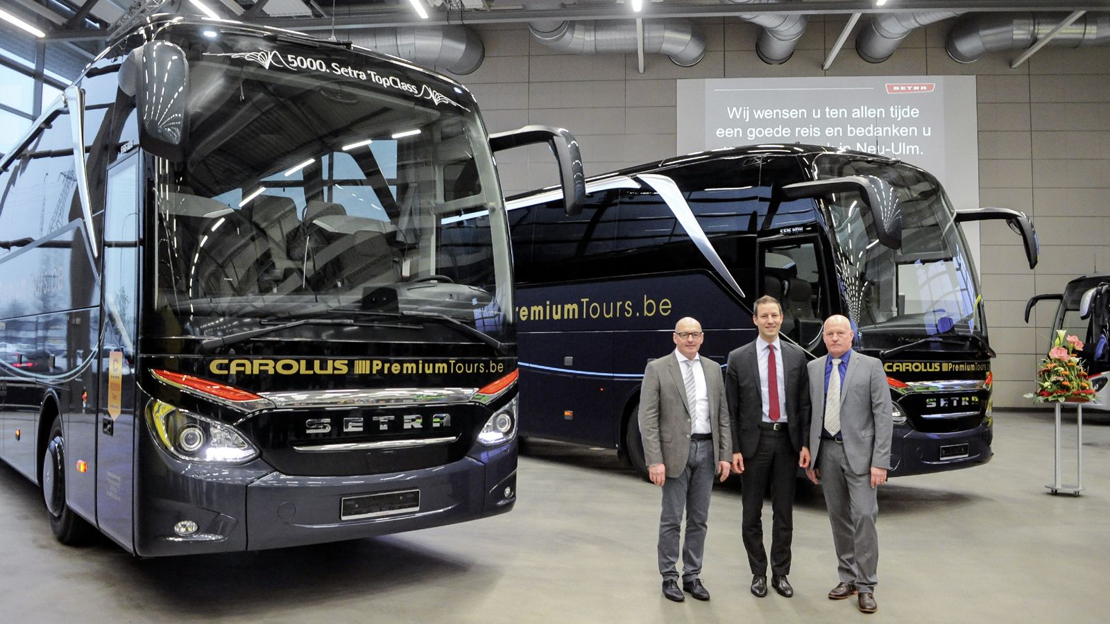 Η Setra παρέδωσε τη Νο 5.000 TopClass από το 2001 όταν και πρωτοπαρουσιάστηκε η σειρά TopClass 400 (από το 2014 προσφέρεται η TopClass 500).
