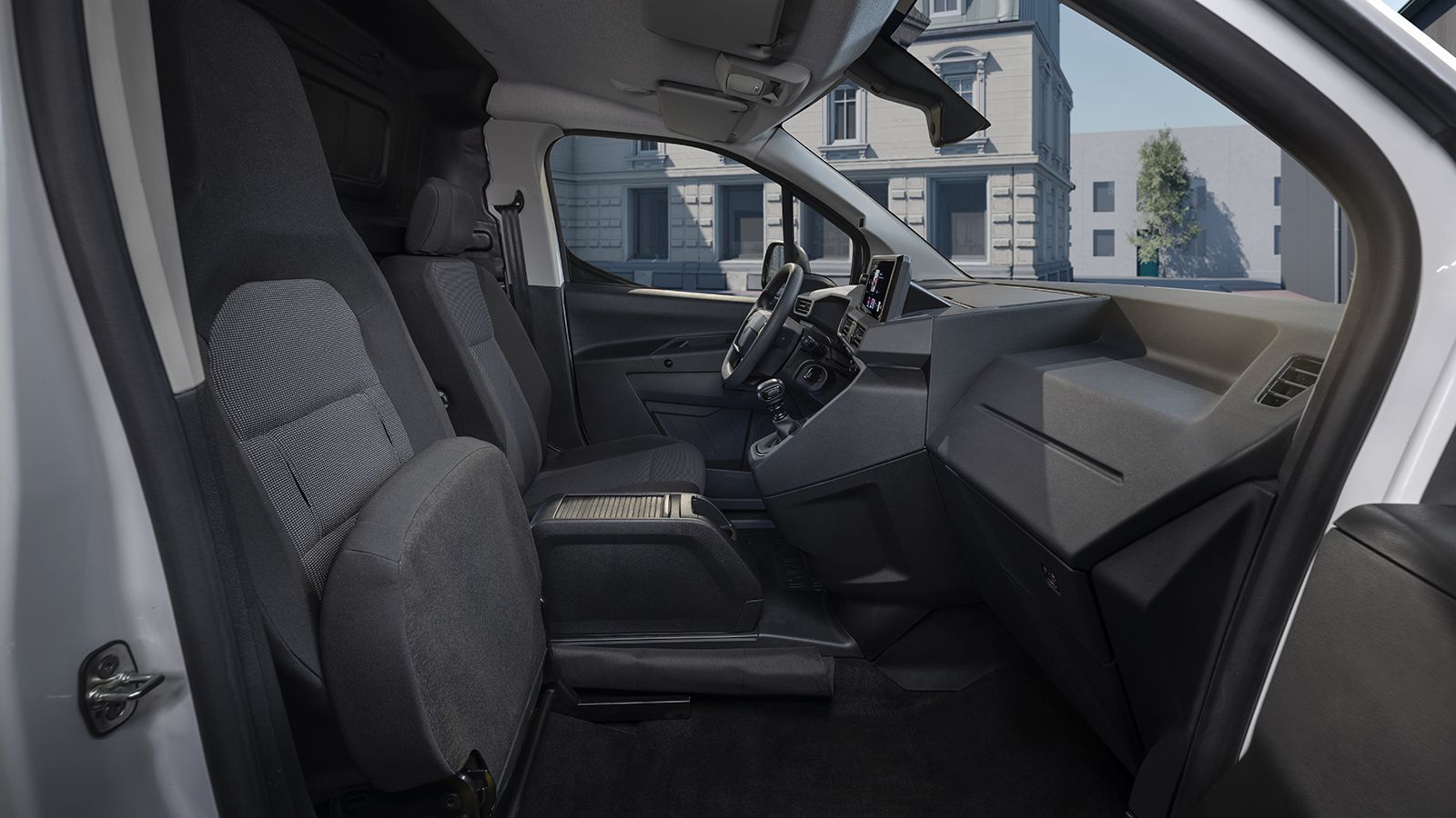 Stellantis Pro One Compact Van: εσωτερικό, αναδιπλούμενο κάθισμα συνοδηγού. 