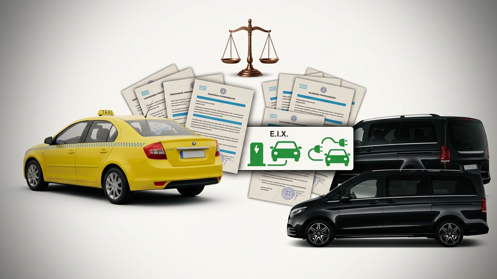 Taxi, Ε.Ι.Χ. οχήματα με οδηγό, νομοθεσία
