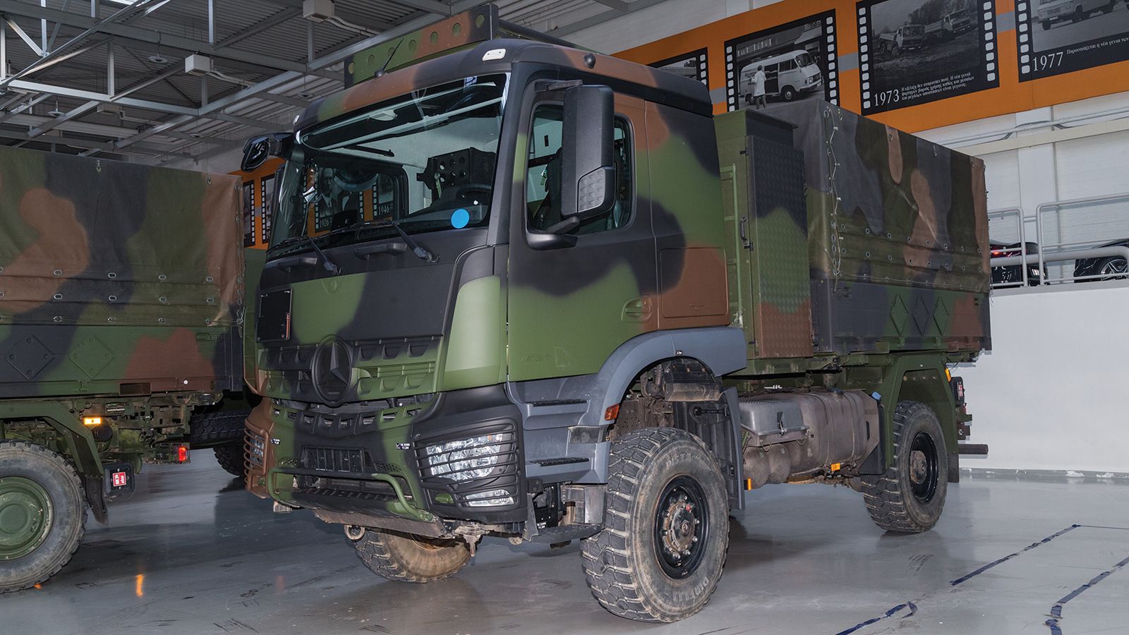 Το Mercedes-Benz Arocs είναι διαθέσιμο και για εφαρμογές για αμυντικούς σκοπούς. 