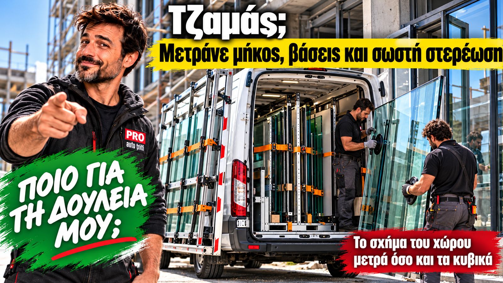 Επαγγελματικό van 5–7 κυβικών με οργανωμένα εργαλεία, ράφια και τεχνικό εξοπλισμό.