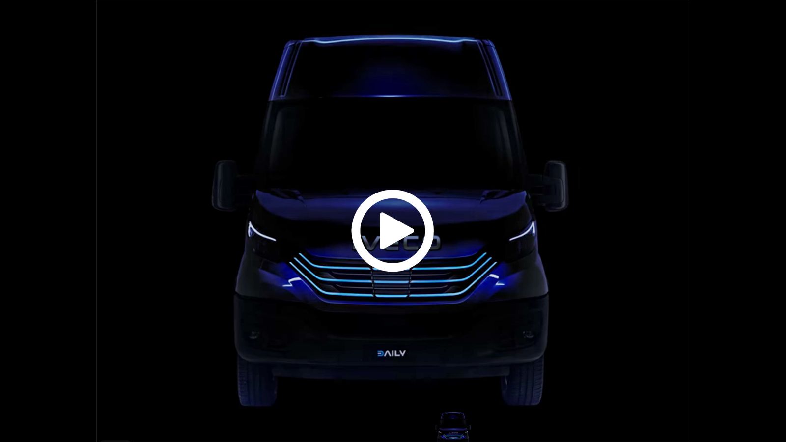 Η πρώτη, προωθητική εικόνα του νέου ηλεκτρικού Iveco Daily, το οποίο θα λανσαριστεί προς τα τέλη του τρέχοντος έτους.