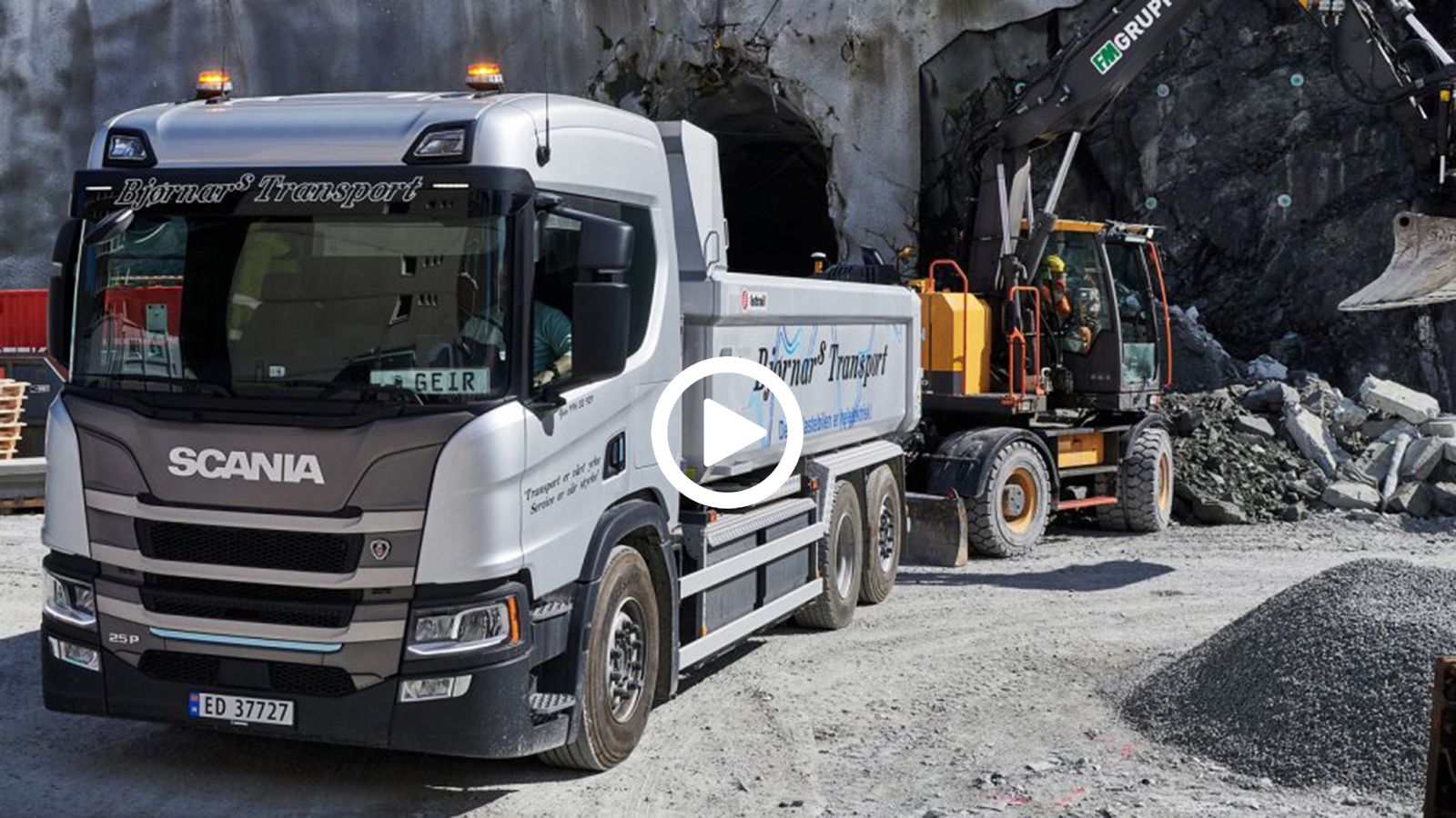 VIDEO: χωματουργικά ηλεκτρικά Scania σε δράση