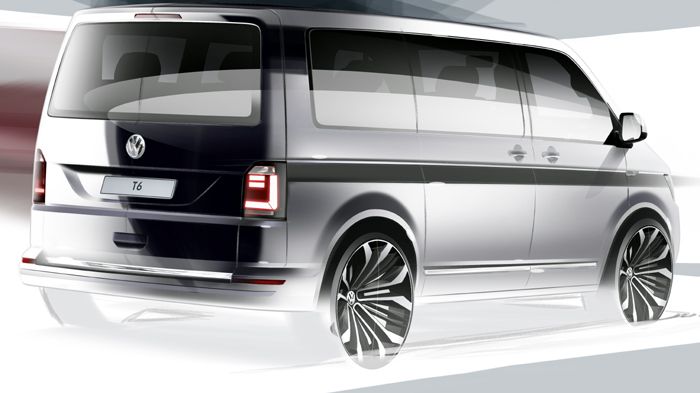 Λίγες εβδομάδες πριν την επίσημη παρουσίαση του, η VW έδωσε στη δημοσιότητα ένα ακόμη προσχέδιο της νέας γενιάς του T6.