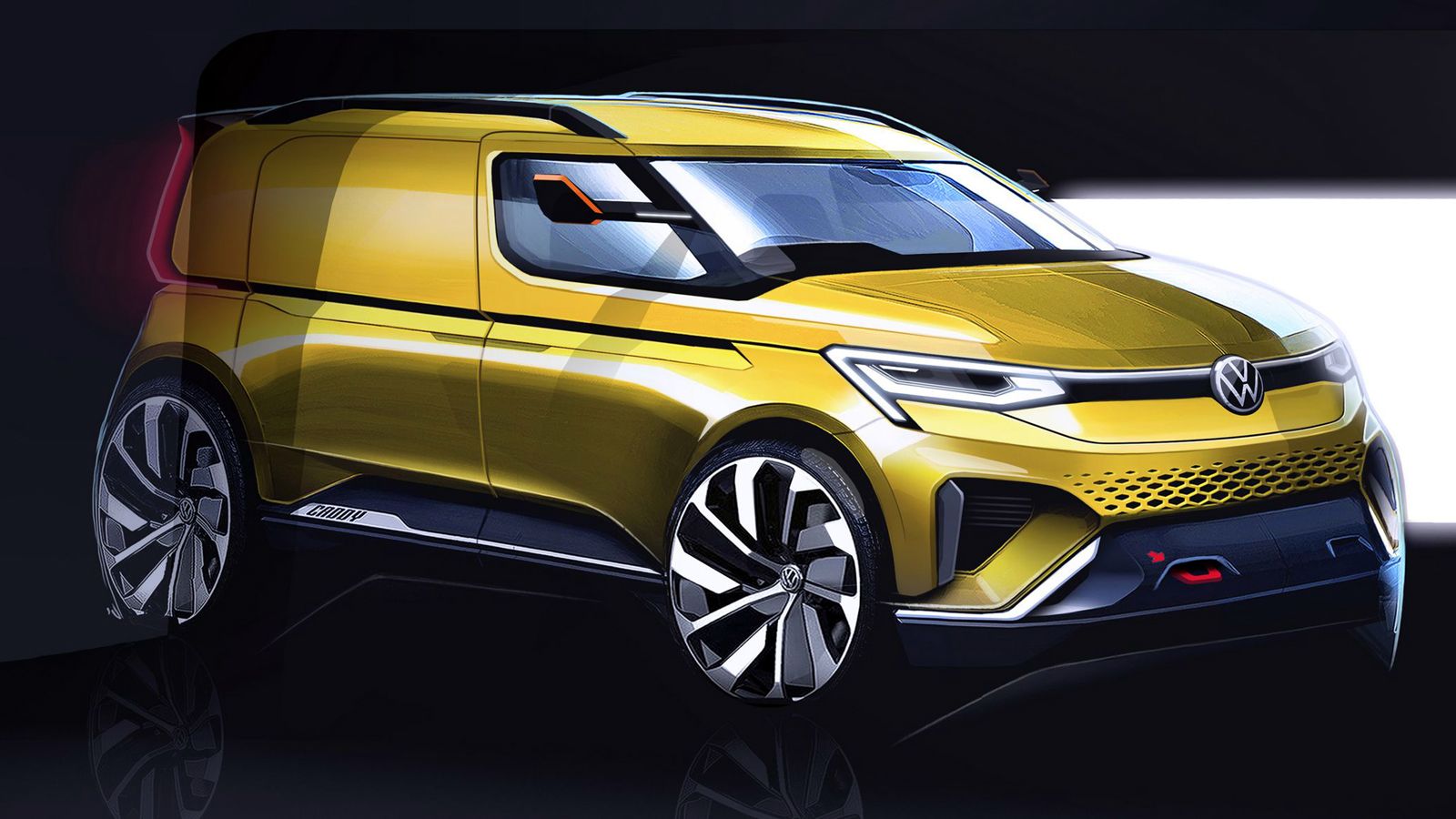 Σημαντικά πιο δυναμική και «μυώδης» τη σχεδίαση του νέου VW Caddy Cargo, όπως τουλάχιστον αποτυπώνεται στα πρώτα επίσημα σχέδια της εταιρείας.