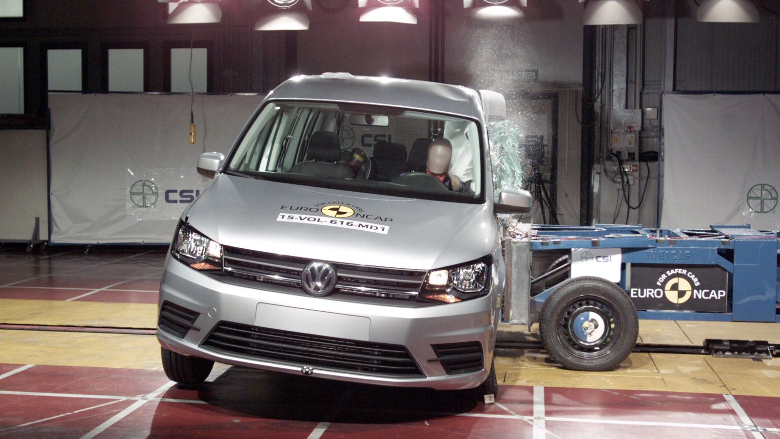 Το νέο VW Caddy απέσπασε συνολική βαθμολογία 4 αστέρων στις πρόσφατες δοκιμές ελεγχόμενης πρόσκρουσης του Euro NCAP.