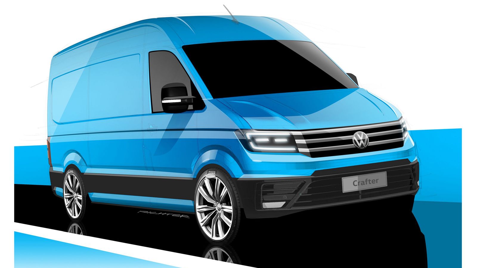 Το νέο VW Crafter διακρίνεται για την δυναμική σχεδίαση του αμαξώματος του που φέρει πολλά κοινά χαρακτηριστικά με τα νέα Caddy και T6.