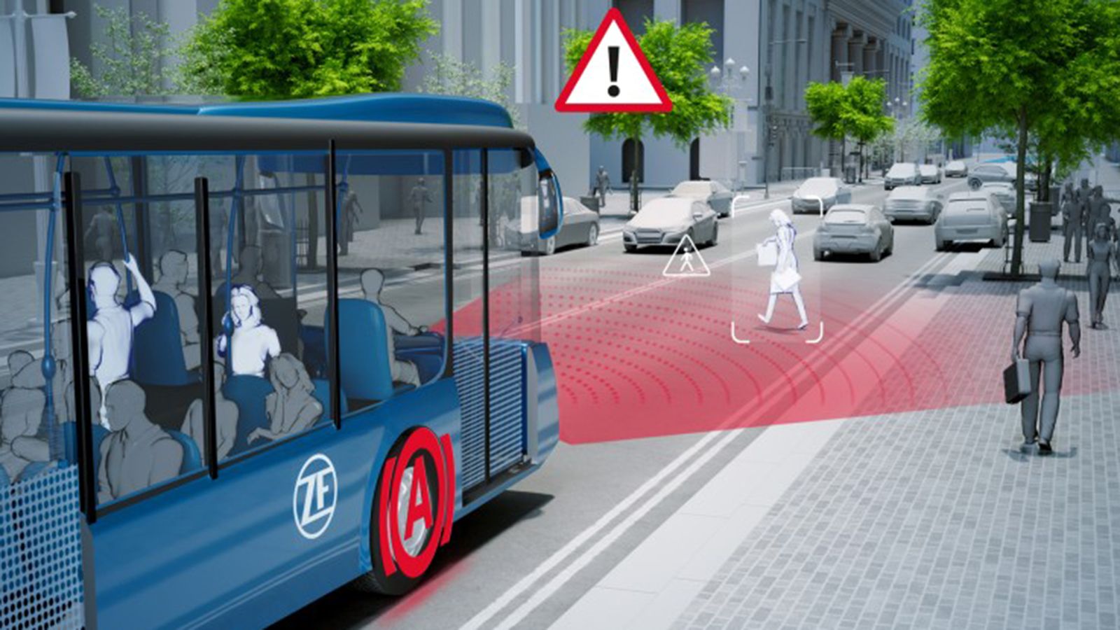 To νέο Collision Mitigation System της ZF για αστικά λεωφορεία, μπορεί να ακινητοποιήσει αυτόματα το όχημα, χωρίς να επηρεάσει την ασφάλεια –και