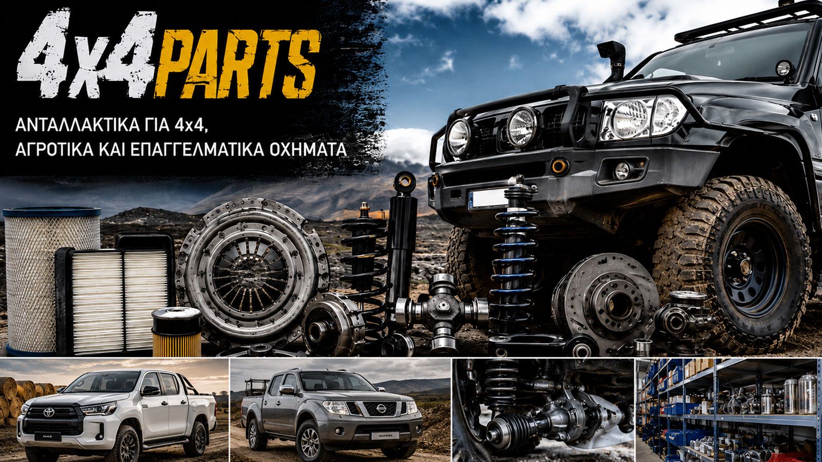 4x4Parts: Ανταλλακτικά για 4x4, αγροτικά και επαγγελματικά οχήματα