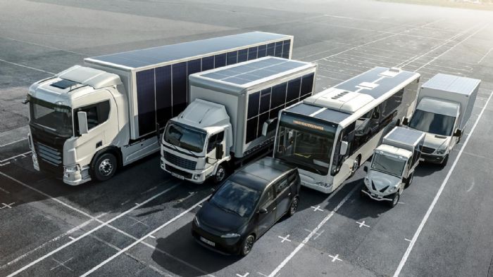 Από τα μικρά έως τα βαρέα οχήματα, τα φωτοβολταϊκά πάνελ προσφέρουν καθαρή ηλιακή ενέργεια.