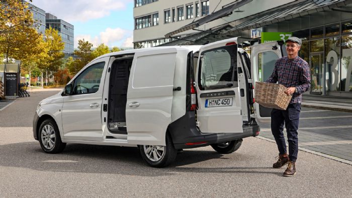 Όγκος χώρου φόρτωσης έως και 3,7 κ.μ. και ωφέλιμο φορτίο μέχρι και 723 κιλά για το νέο Caddy που μπορεί να μεταφέρει 2 ευρωπαλέτες.