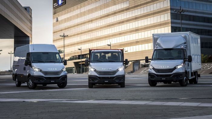 To Iveco Daily είναι το μοναδικό μεγάλο Van το οποίο διαθέτει εκδόσεις μεικτού βάρους έως και 7 τόνων, ενώ είναι και ο ηγέτης σε ό,τι αφορά στις εκδόσεις φυσικού αερίου (Natural Power).
