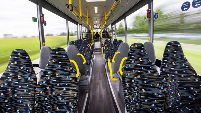 Έξτρα αναπαυτικά καθίσματα «Setra Transit», και σύστημα κλιματισμού οροφής «EvoCool Comfort».