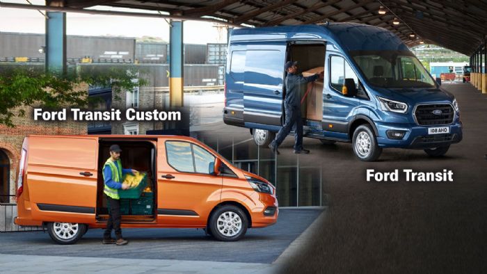 Εμφύλιος στα Van της Ford: Εξετάζουμε και συγκρίνουμε τις μεταφορικές δυνατότητες των βασικών εκδόσεων των Transit και Transit Custom.