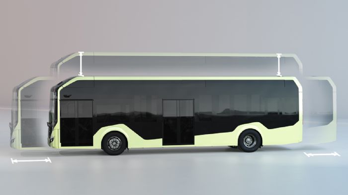 Το μήκος του σασί, ανάλογα με το μονό αμάξωμα που θα προστεθεί, φτάνει έως και τα 11.815 χλστ., ενώ στην περίπτωση του διώροφου λεωφορείου αγγίζει τα 10.585 χλστ.